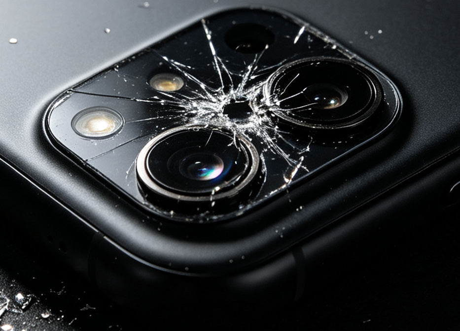 Onbeschermde camera is kwetsbaar voor schade