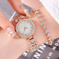 🎁Exquisite Crystal-Studded Ladies' Watch with Bracelet