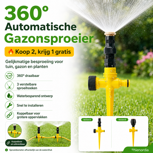 360° Draaibaar Automatisch Beregeningssysteem Tuin Gazon Sproeier Terras