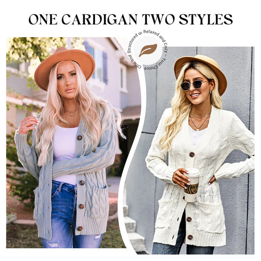 Midi Gebreide Damestrui voor de Herfst 🧥 – Ideaal over T-shirts & onder Jassen, Perfect voor Kantoor & Brunch 💼