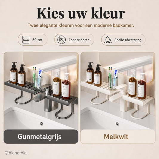 Staande kraan-organizer voor de wastafel – zonder boren, zonder lijm, direct klaar voor gebruik