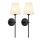 🛋️ 🪞Klassieke wandlamp met stoffen kap 🌙