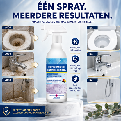 Multifunctionele ontkalker voor badkamer en toilet