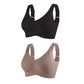 🎁Koop 1, krijg 2 gratis 💕Geribbelde zijden push-up bh voor dames zonder stalen ring, verstelbaar🌸