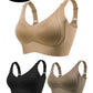 🎁Koop 1, krijg 2 gratis 💕Geribbelde zijden push-up bh voor dames zonder stalen ring, verstelbaar🌸