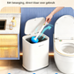 Geïntegreerde toiletborstel en afvalemmer alles-in-1 badkamer set, automatische deksel, wegwerpbare antibacteriële borstelkoppen met ingebouwde reiniger, 360° draaibaar, compact ruimtebesparend toilet accessoire