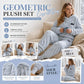 🔥🍂 Pluche set met geometrisch reliëf – tijdloos comfort en moeiteloze stijl voor elke gelegenheid