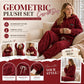🔥🍂 Pluche set met geometrisch reliëf – tijdloos comfort en moeiteloze stijl voor elke gelegenheid