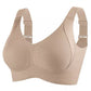 🎁Koop 1, krijg 2 gratis 💕Geribbelde zijden push-up bh voor dames zonder stalen ring, verstelbaar🌸