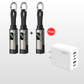 🔌4-in-1 Oplaadkabel met Digitaal Display & Sleutelhanger – Snelladen, Knikbestendig & Compact