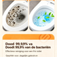 Geïntegreerde toiletborstel en afvalemmer alles-in-1 badkamer set, automatische deksel, wegwerpbare antibacteriële borstelkoppen met ingebouwde reiniger, 360° draaibaar, compact ruimtebesparend toilet accessoire