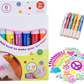 🔥 2+1 GRATIS!💦 Magic Ink Zwellen onder Warmte | 6 Felle Kleuren | Voor Kaarten/Albums/DIY | HALF PRICE TODAY 🚀