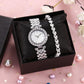 🎁Exquisite Crystal-Studded Ladies' Watch with Bracelet