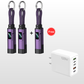 🔌4-in-1 Oplaadkabel met Digitaal Display & Sleutelhanger – Snelladen, Knikbestendig & Compact