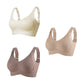 🎁Koop 1, krijg 2 gratis 💕Geribbelde zijden push-up bh voor dames zonder stalen ring, verstelbaar🌸