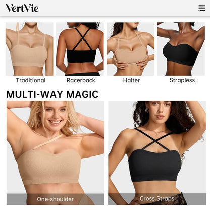💜KOOP 1 EN KRIJG 1 GRATIS &💜Beugelloze, strapless beha met kruissluiting aan de zijkanten