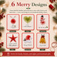 🎄 🧵Merry & Bright DIY Kerstkaartenset – Maak Prachtige Handgemaakte Kerstkaarten ✨