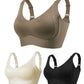 🎁Koop 1, krijg 2 gratis 💕Geribbelde zijden push-up bh voor dames zonder stalen ring, verstelbaar🌸