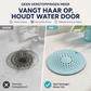 😩 Gedaan met water dat in de badkamer blijft staan! Haarfilter voor de badkamer 🚿 Vangt automatisch uitvallend haar op – een geweldig hulpmiddel om verstoppingen in de afvoer te voorkomen. Zo blijft de afvoer moeiteloos vrij.