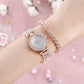 🎁Exquisite Crystal-Studded Ladies' Watch with Bracelet
