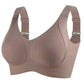 🎁Koop 1, krijg 2 gratis 💕Geribbelde zijden push-up bh voor dames zonder stalen ring, verstelbaar🌸