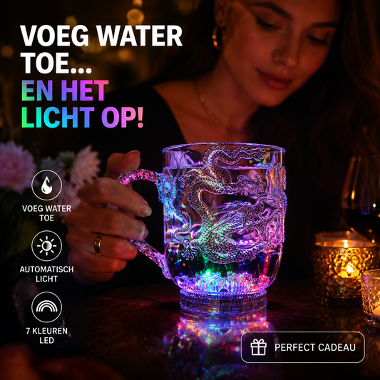Magische LED Drinkbeker – Giet Water In en Hij Licht Meteen Op! 🌈