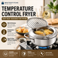 ⏳ Tijdelijke Actie ⏰ Roestvrijstalen Tempura Frituurpan – Met Thermometer, Afdruiprek & Diepe Pan ✨