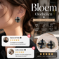 Damesoorbellen met bloemmotief en diamanten, Franse retro-stijl, licht luxueus, modieus, veelzijdig en elegant