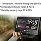 🎄Kerstuitverkoop 50% KORTING🔥Digitale LED Temperatuur Vochtigheidsmonitor Weersvoorspelling LED Tafelwekker🔥