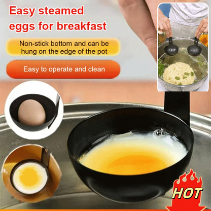🥚 Hangende eierpokers voor gepocheerde eieren – hangt aan de panrand, perfect ei zonder gedoe.