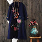 Wijde jurk met V-hals en bloemenprint voor dames