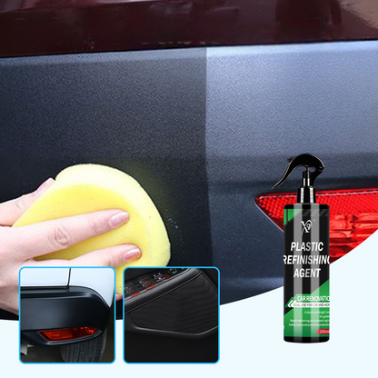 Renovatiespray voor kunststof in het auto-interieur