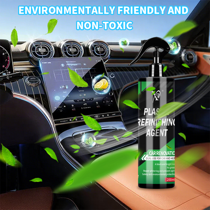 Renovatiespray voor kunststof in het auto-interieur