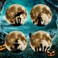 🎃 Halloween 3D Vleermuis Wanddecoratie met Paarse LED-Ogen – Set met 5 Maten | Herbruikbaar & Realistisch 🦇