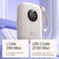 10000mAh Slanke Powerbank Met Ingebouwde Kabel
