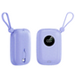 10000mAh Slanke Powerbank Met Ingebouwde Kabel