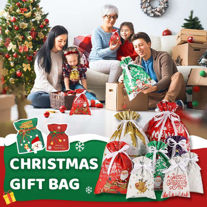 🎅🎁Kerstcadeauzakje met trekkoord
