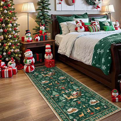 🎁 Ultiem Kerstgevoel Thuis – Zacht & Antislip Vloerkleed met Feestelijke Magie!