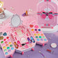 💖 LIMITED-TIME 50% OFF! Kids Princess Makeup Kit for Girls, Safe Washable Cosmetic Toy Set with Storage Case