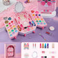 💖 LIMITED-TIME 50% OFF! Kids Princess Makeup Kit for Girls, Safe Washable Cosmetic Toy Set with Storage Case