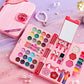 💖 LIMITED-TIME 50% OFF! Kids Princess Makeup Kit for Girls, Safe Washable Cosmetic Toy Set with Storage Case