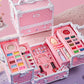 💖 LIMITED-TIME 50% OFF! Kids Princess Makeup Kit for Girls, Safe Washable Cosmetic Toy Set with Storage Case