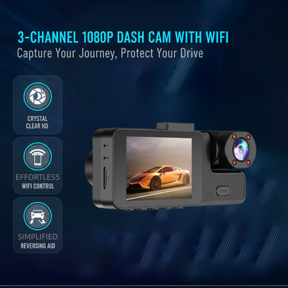 🎁2026 Nieuw binnen 50% KORTING💥3-kanaals 1080p dashcam met wifi