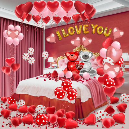 ❤️ Beperkte Tijd 50% Korting! ✨ Valentijnsdag Romantisch Ballonversieringsset – Romantisch, Alles-in-Één 🎈