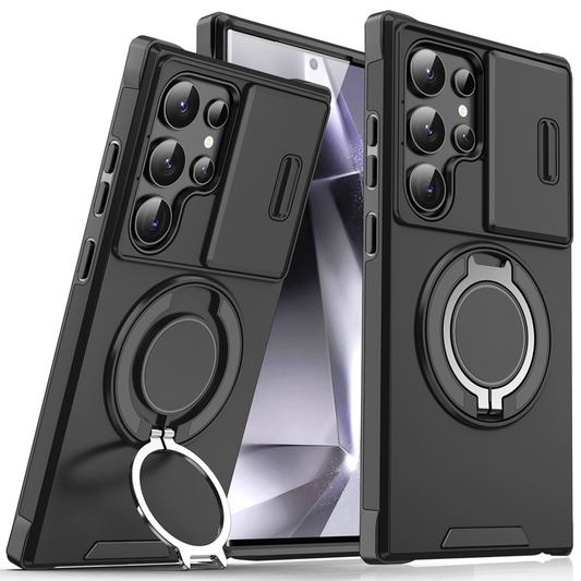 Camerabescherming Magnetische standaard Telefoonhoesje voor Samsung