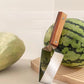 🍍 RVS fruitsnijder met houten handvat – Compact en handig voor in de keuken 🌿