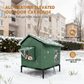 ⏳Tijdelijke Actie⏰ 🐈 Weerbestendig Verhoogd Buiten Kattenhuis – Waterdicht Oxford Doek, Thermische Aluminium Voering & Opvouwbaar Ontwerp 🌧️