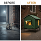 ⏳Tijdelijke Actie⏰ 🐈 Weerbestendig Verhoogd Buiten Kattenhuis – Waterdicht Oxford Doek, Thermische Aluminium Voering & Opvouwbaar Ontwerp 🌧️