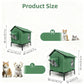 ⏳Tijdelijke Actie⏰ 🐈 Weerbestendig Verhoogd Buiten Kattenhuis – Waterdicht Oxford Doek, Thermische Aluminium Voering & Opvouwbaar Ontwerp 🌧️