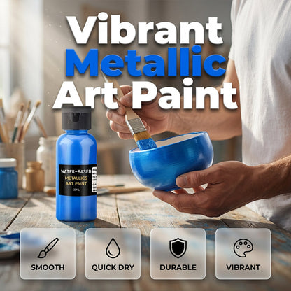 🎨✨ Levendige Metallic Kunstverf | Sneldrogend & Roestwerend, Glanzende Metallic Afwerking voor Hobby- & DIY-Projecten